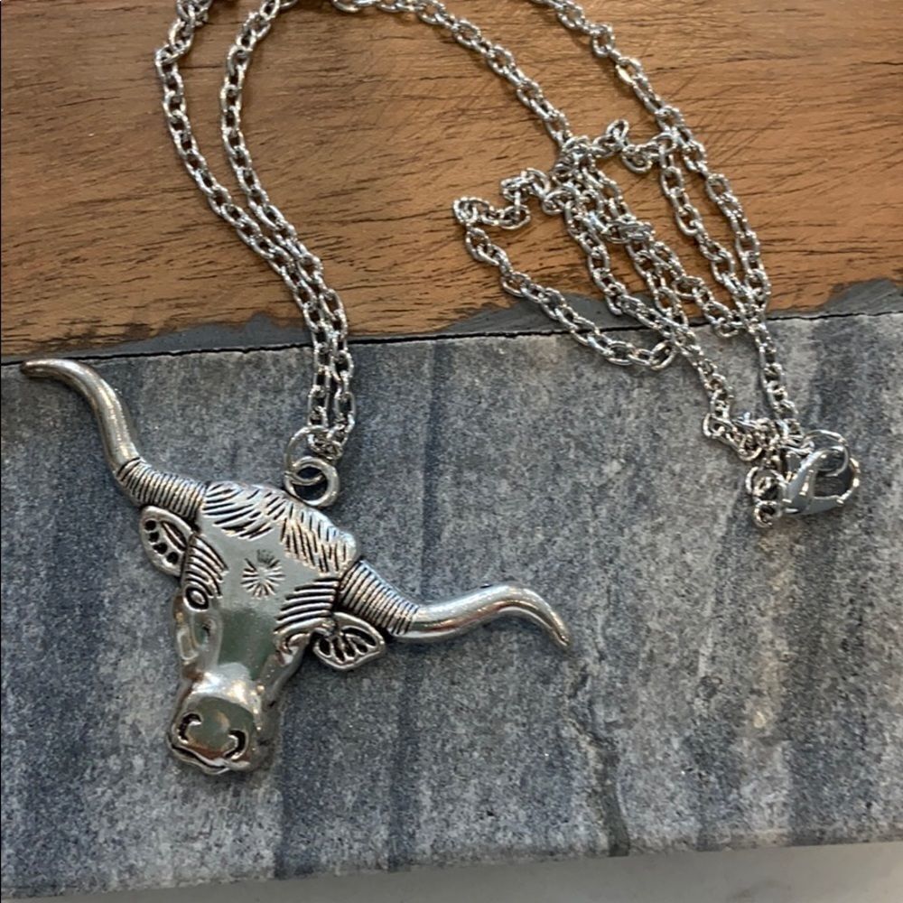‎Texas longhorn necklace